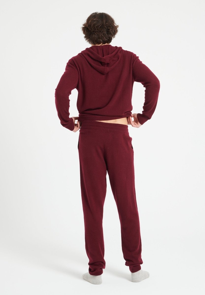 Pantalon cachemire rouge bordeaux homme - LUKE 7-2