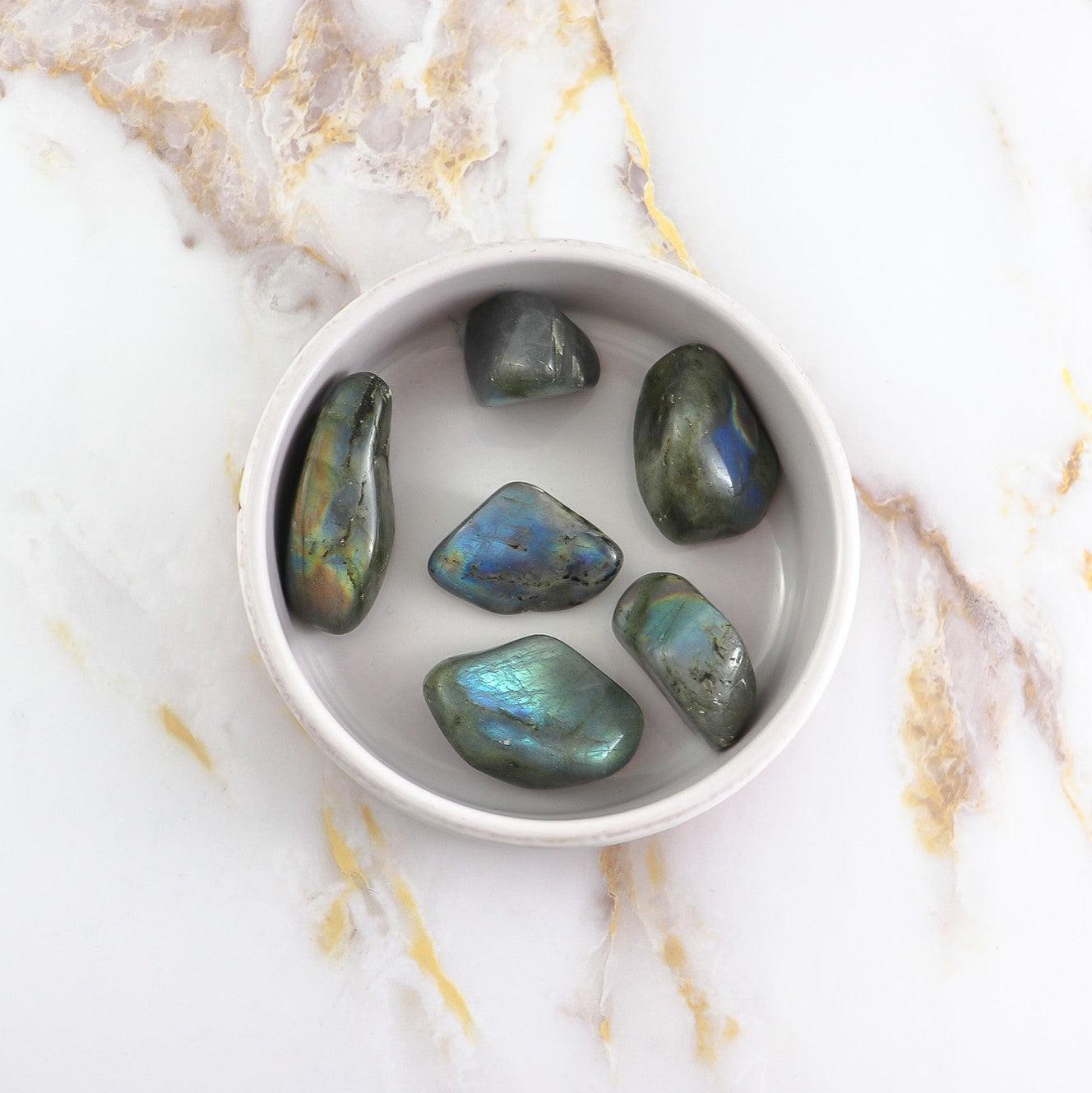 Labradorite tumbled stone-0
