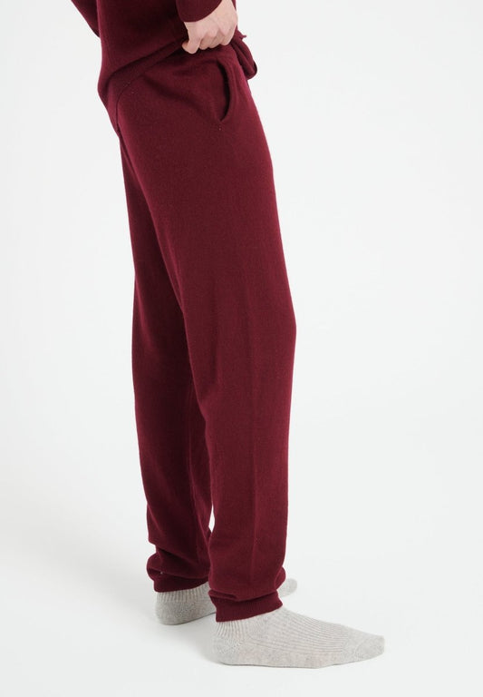 Pantalon cachemire rouge bordeaux homme - LUKE 7-0
